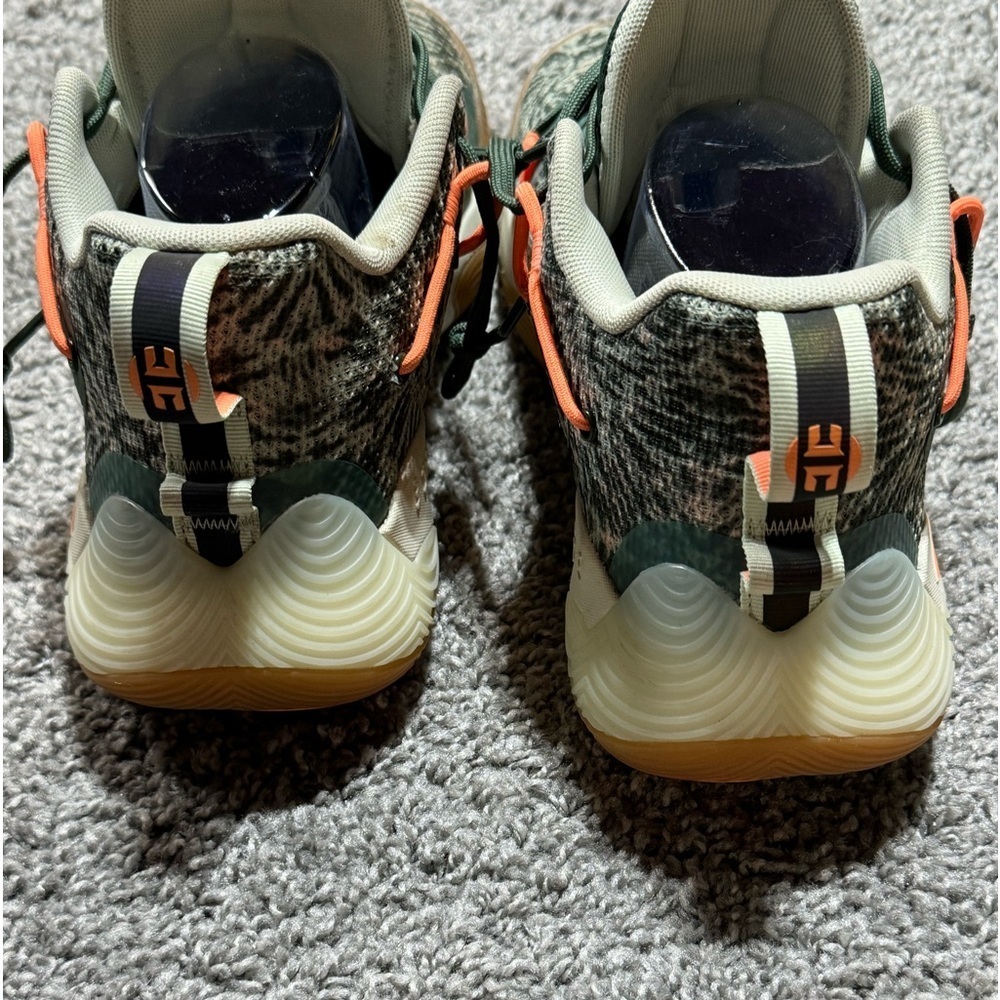 Adidas Harden Stepback 3 US Size 9 Green Oxide Beam Orange Off White GZ7240 - Picture 6 of 8